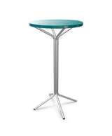 Schaffner PIX Table haute bistrot Ø60cm H:110cm Bleu Kali 56 Galvanisé à chaud 02 