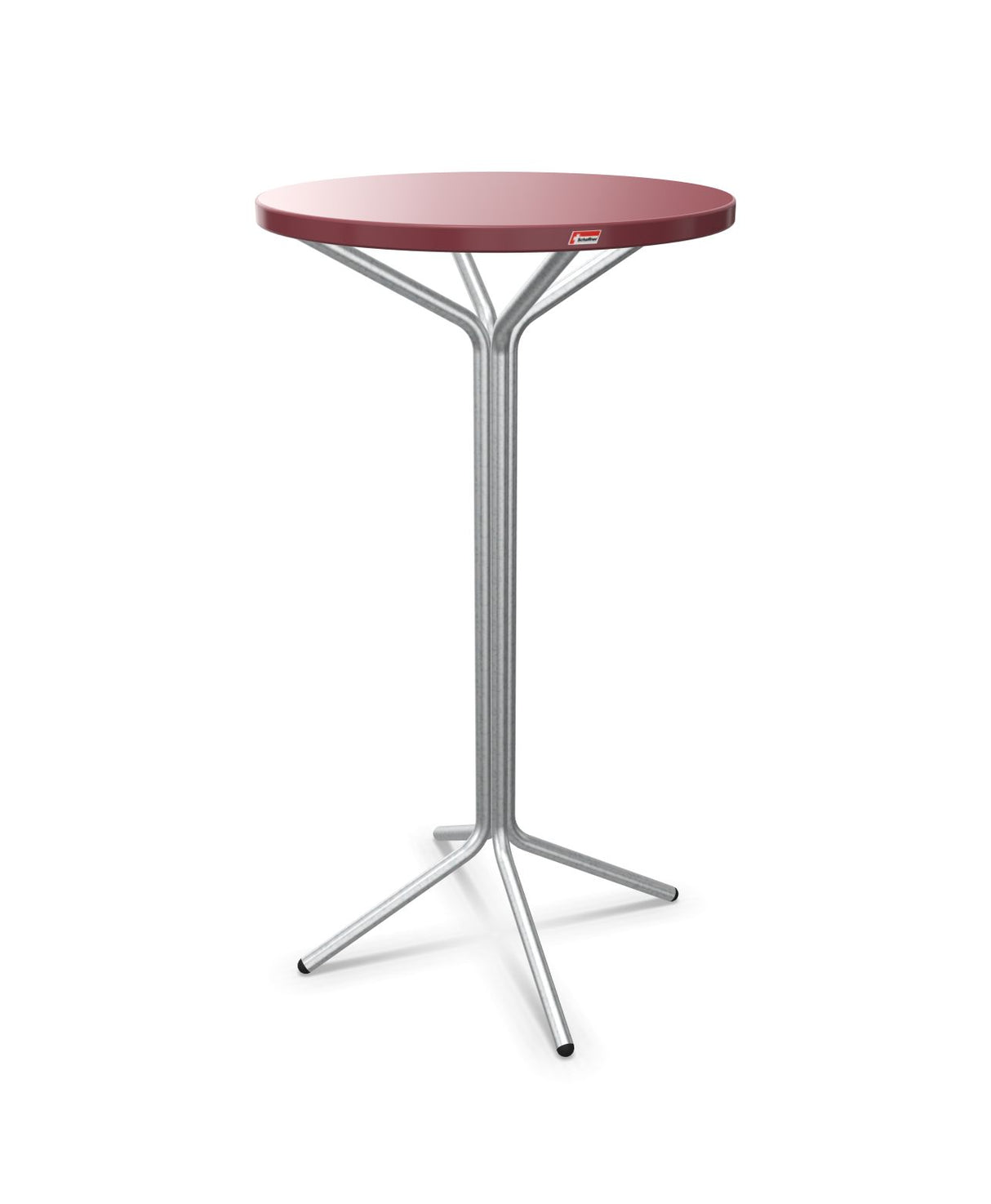 Schaffner PIX Table haute bistrot Ø60cm H:110cm Bordeaux 38 Galvanisé à chaud 02 