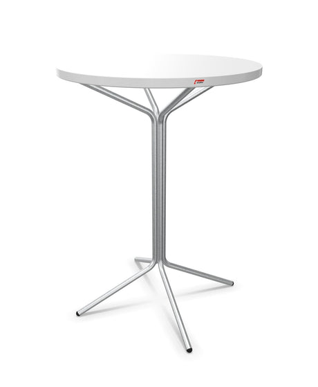 Schaffner PIX Table haute bistrot Ø80cm H:110cm Blanc 90 Galvanisé à chaud 02 