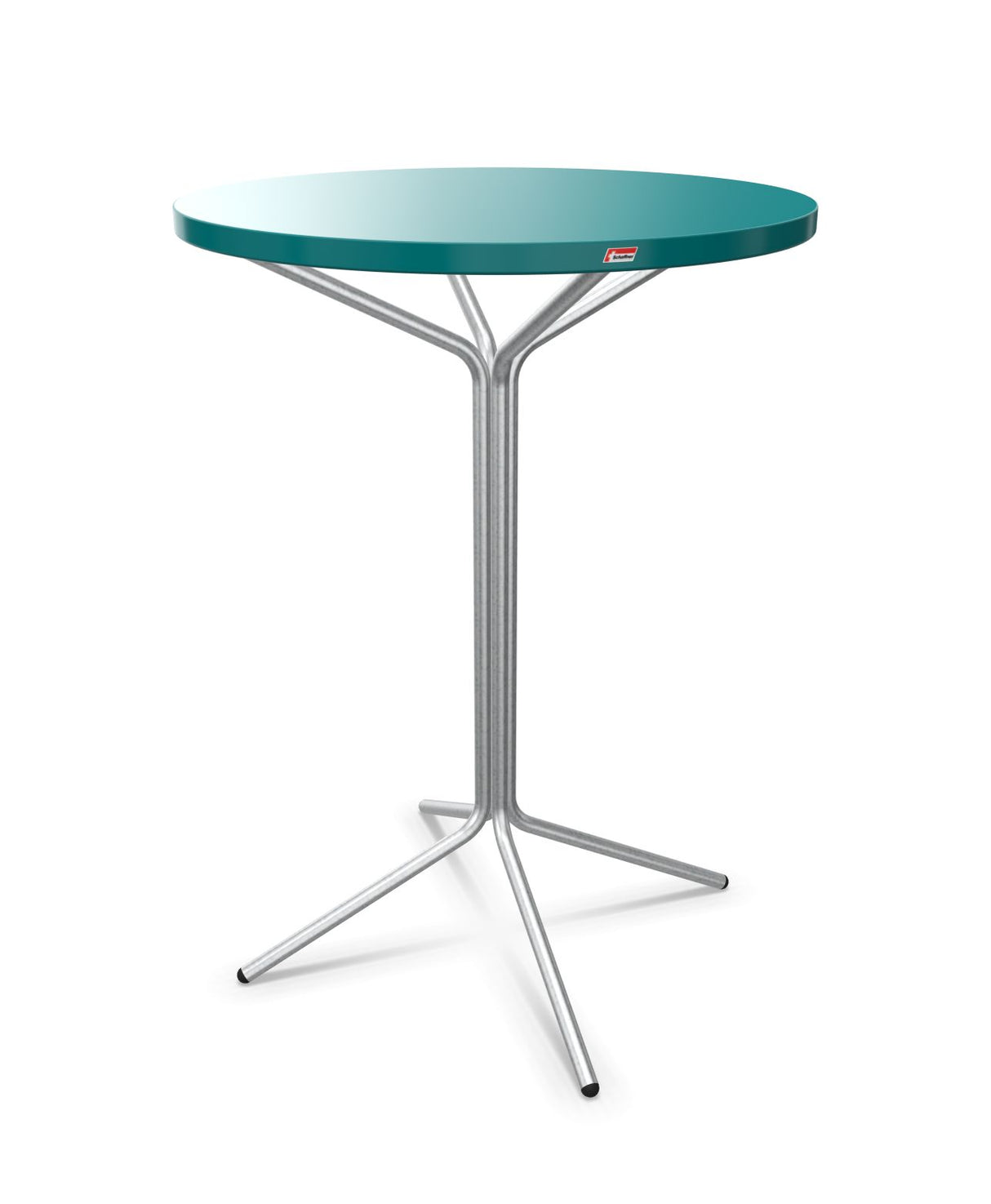 Schaffner PIX Table haute bistrot Ø80cm H:110cm Bleu Kali 56 Galvanisé à chaud 02 