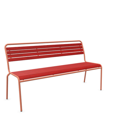 Schaffner Rigi Banc à lattes 3 places sans accoudoirs Rouge 30 Terracotta 84 
