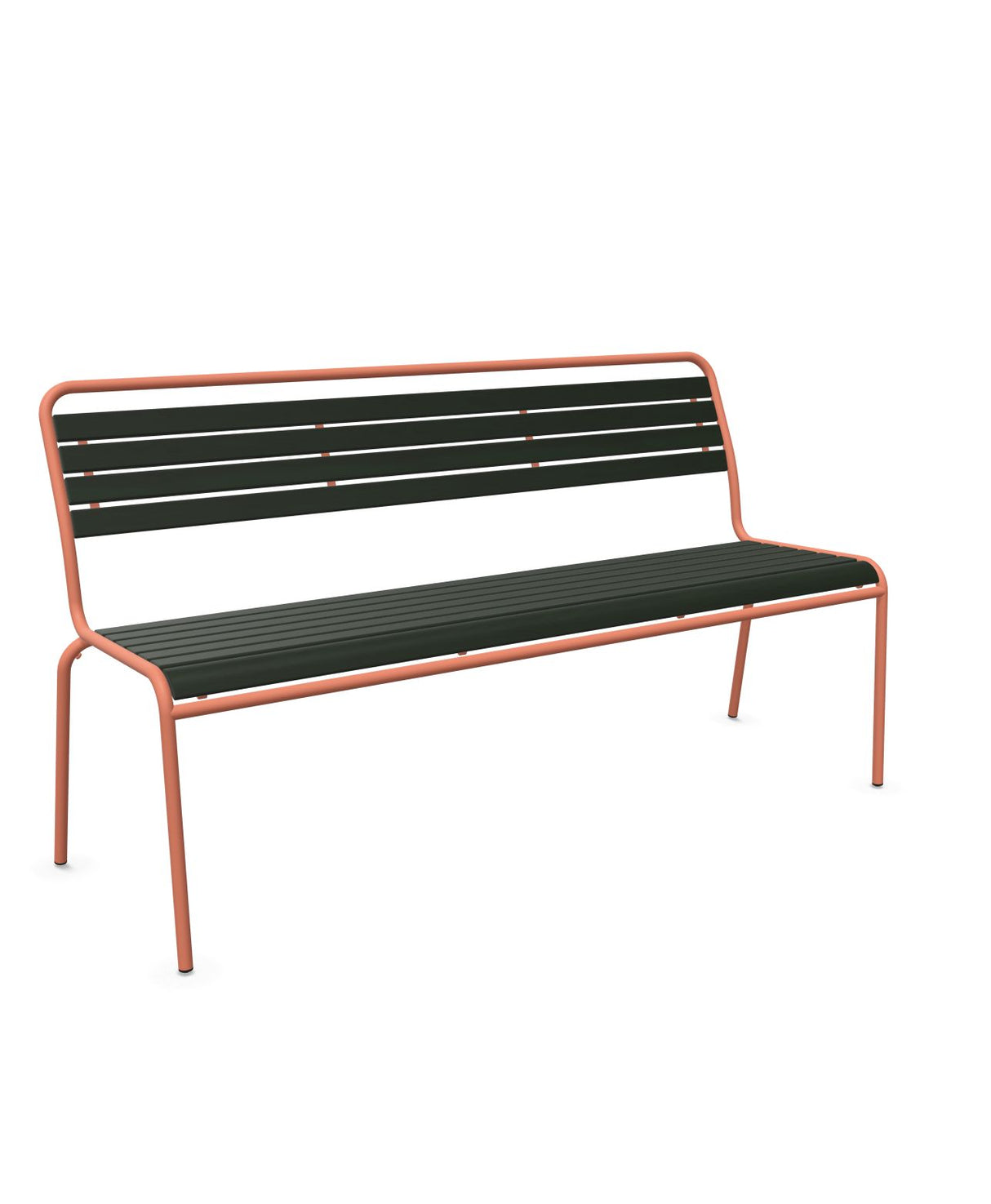 Schaffner Rigi Banc à lattes 3 places sans accoudoirs Vert Sapin 66 Terracotta 84 