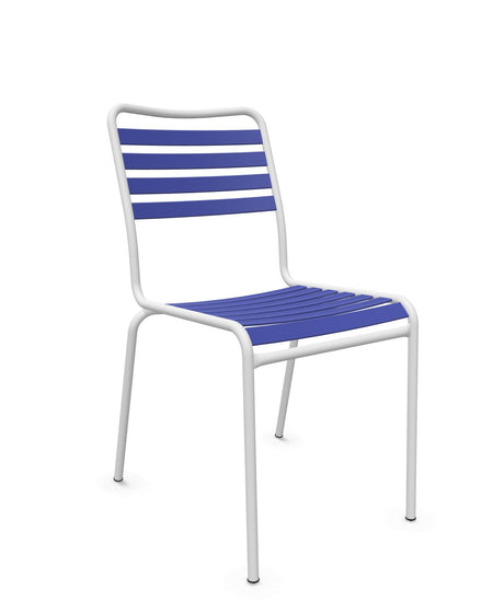 Schaffner Rigi Chaise Repas Lattes Bleu 53 Blanc 90 
