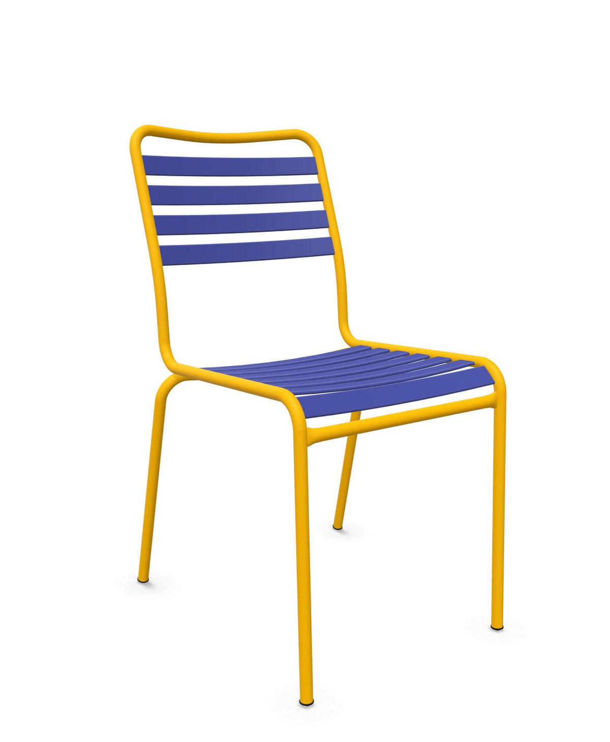Schaffner Rigi Chaise Repas Lattes Bleu 53 Jaune 11 