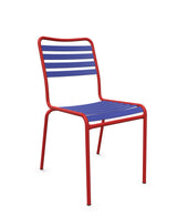 Schaffner Rigi Chaise Repas Lattes Bleu 53 Rouge 30 