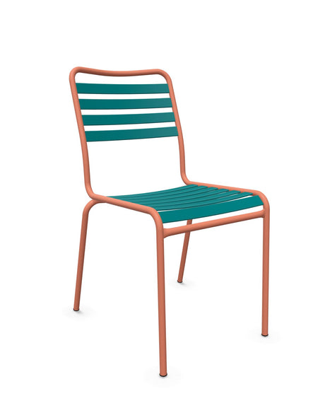 Schaffner Rigi Chaise Repas Lattes Bleu Kali 56 Terracotta 84 