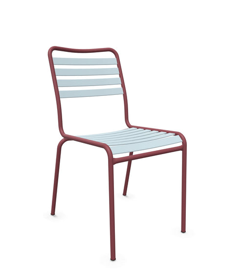 Schaffner Rigi Chaise Repas Lattes Bleu Pastel 51 Bordeaux 38 
