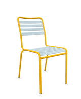 Schaffner Rigi Chaise Repas Lattes Bleu Pastel 51 Jaune 11 