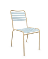 Schaffner Rigi Chaise Repas Lattes Bleu Pastel 51 Marron Pastel 83 