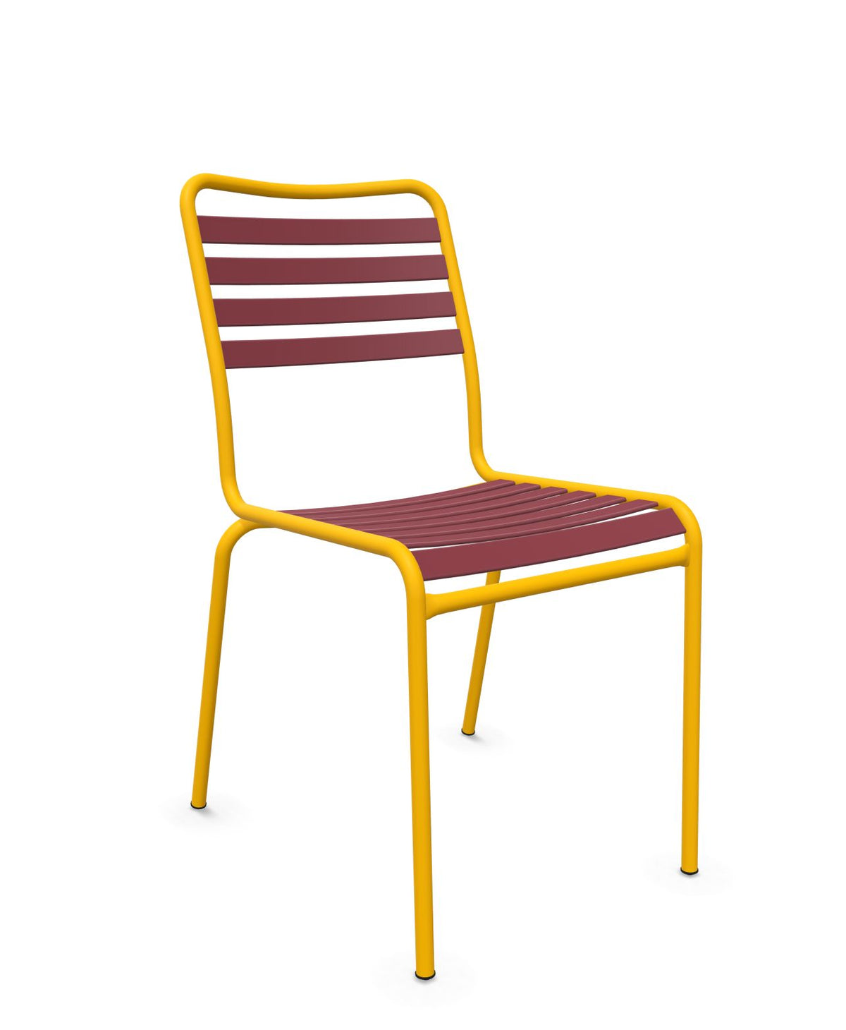 Schaffner Rigi Chaise Repas Lattes Bordeaux 38 Jaune 11 