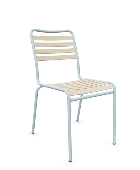 Schaffner Rigi Chaise Repas Lattes Sable Pastel 15 Bleu Pastel 51 