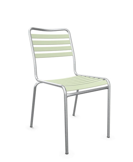 Schaffner Rigi Chaise Repas Lattes Vert Pastel 64 Galvanisé à chaud 02 