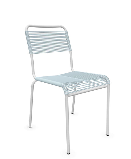Schaffner Rigi chaise repas Spaghetti Bleu Pastel 51 Blanc 90 