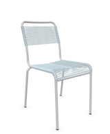 Schaffner Rigi chaise repas Spaghetti Bleu Pastel 51 Gris Argent 78 