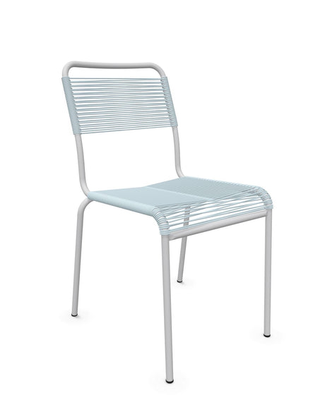 Schaffner Rigi chaise repas Spaghetti Bleu Pastel 51 Gris Argent 78 