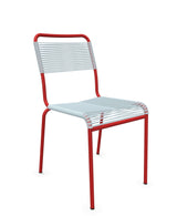 Schaffner Rigi chaise repas Spaghetti Bleu Pastel 51 Rouge 30 