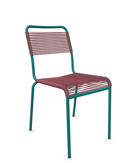 Schaffner Rigi chaise repas Spaghetti Bordeaux 38 Bleu Kali 56 
