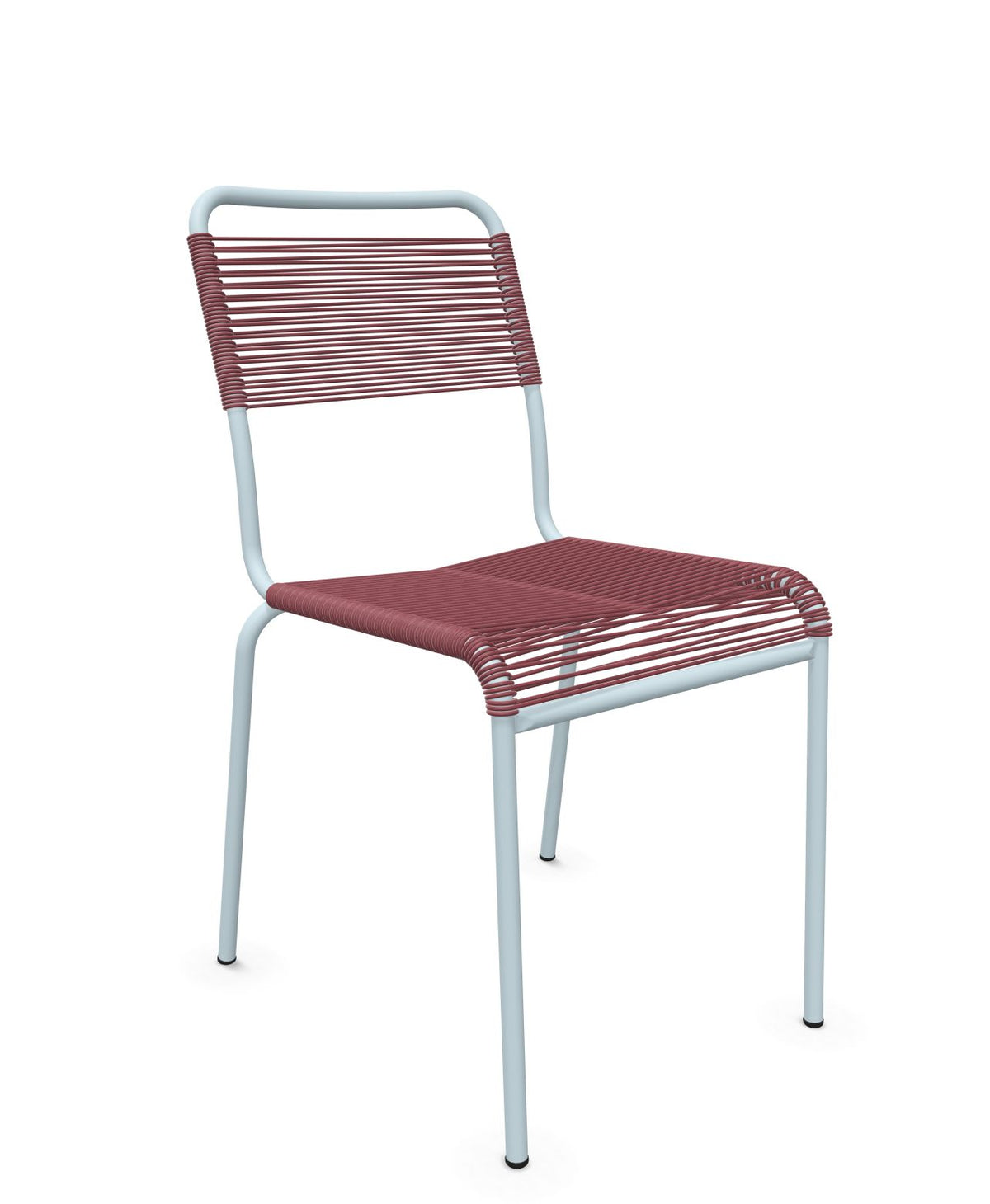 Schaffner Rigi chaise repas Spaghetti Bordeaux 38 Bleu Pastel 51 
