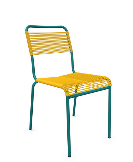 Schaffner Rigi chaise repas Spaghetti Jaune 11 Bleu Kali 56 