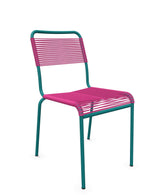Schaffner Rigi chaise repas Spaghetti Rose 41 Bleu Kali 56 