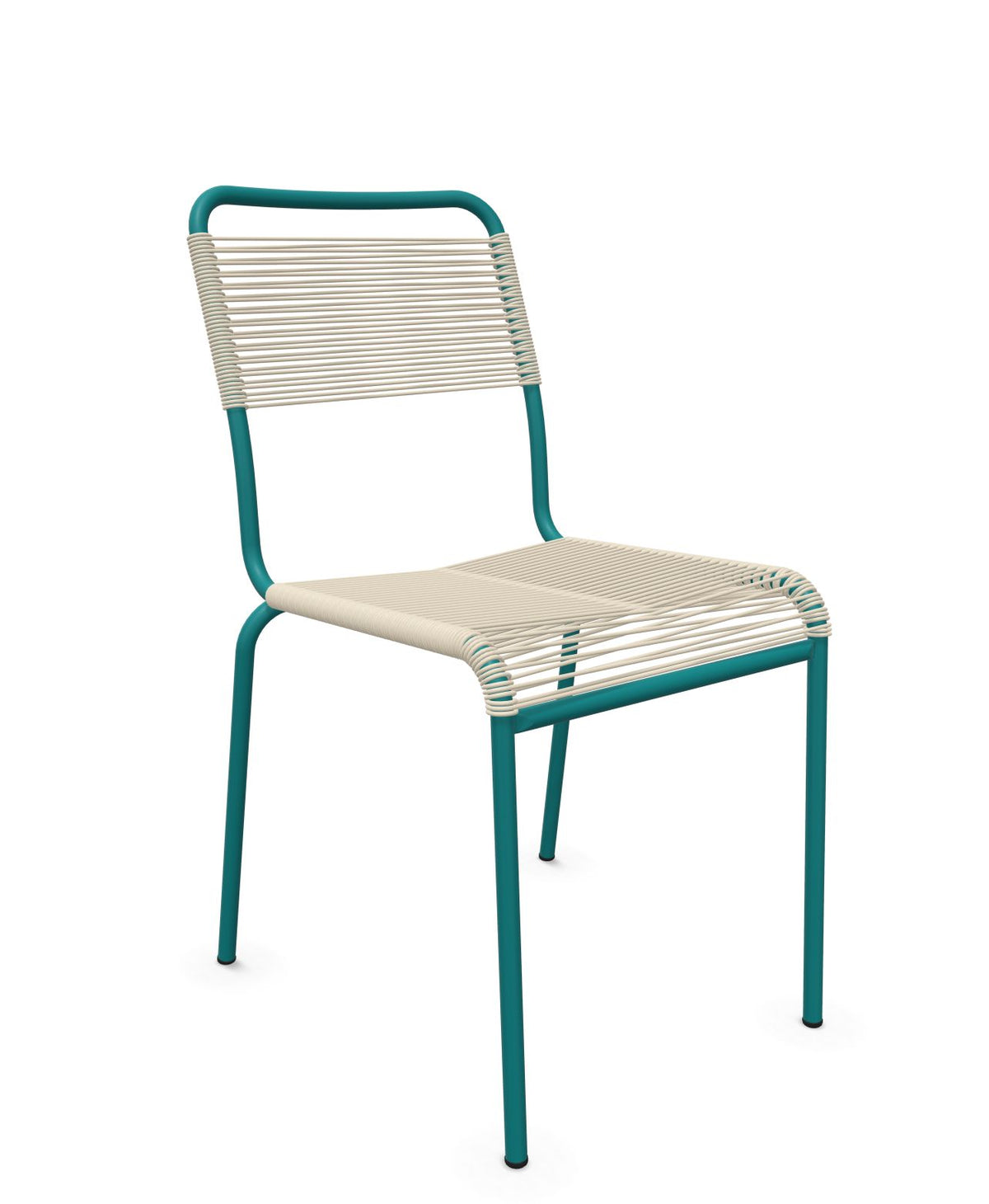 Schaffner Rigi chaise repas Spaghetti Sable Pastel 15 Bleu Kali 56 