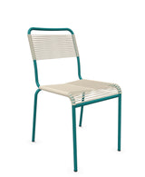 Schaffner Rigi chaise repas Spaghetti Sable Pastel 15 Bleu Kali 56 