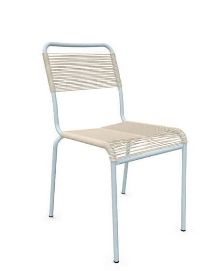 Schaffner Rigi chaise repas Spaghetti Sable Pastel 15 Bleu Pastel 51 