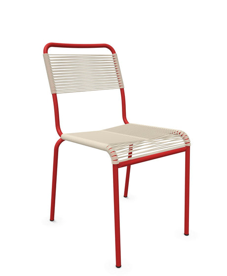 Schaffner Rigi chaise repas Spaghetti Sable Pastel 15 Rouge 30 