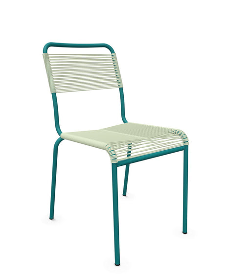 Schaffner Rigi chaise repas Spaghetti Vert Pastel 64 Bleu Kali 56 