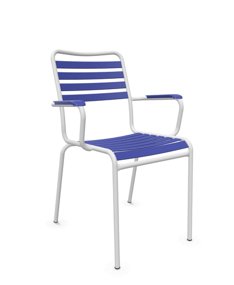 Schaffner Rigi Fauteuil Repas Lattes Bleu 53 Blanc 90 