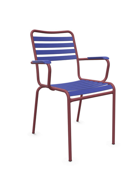 Schaffner Rigi Fauteuil Repas Lattes Bleu 53 Bordeaux 38 