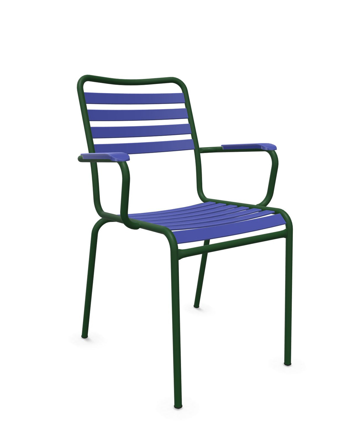 Schaffner Rigi Fauteuil Repas Lattes Bleu 53 Vert Sapin 66 