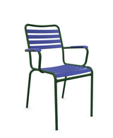 Schaffner Rigi Fauteuil Repas Lattes Bleu 53 Vert Sapin 66 