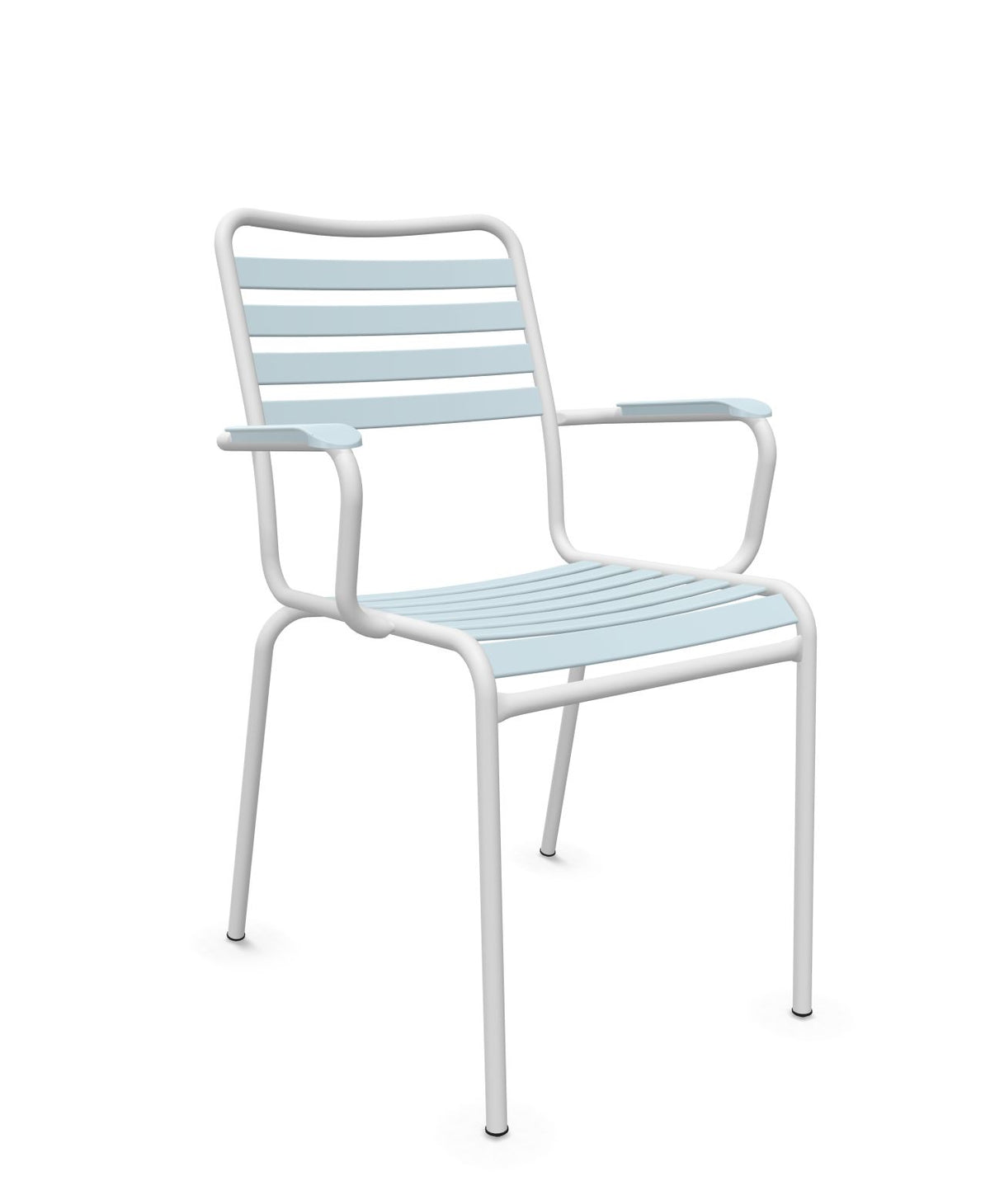 Schaffner Rigi Fauteuil Repas Lattes Bleu Pastel 51 Blanc 90 