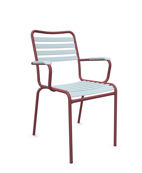 Schaffner Rigi Fauteuil Repas Lattes Bleu Pastel 51 Bordeaux 38 