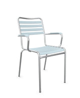 Schaffner Rigi Fauteuil Repas Lattes Bleu Pastel 51 Galvanisé à chaud 02 