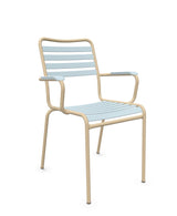 Schaffner Rigi Fauteuil Repas Lattes Bleu Pastel 51 Marron Pastel 83 