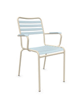 Schaffner Rigi Fauteuil Repas Lattes Bleu Pastel 51 Sable Pastel 15 