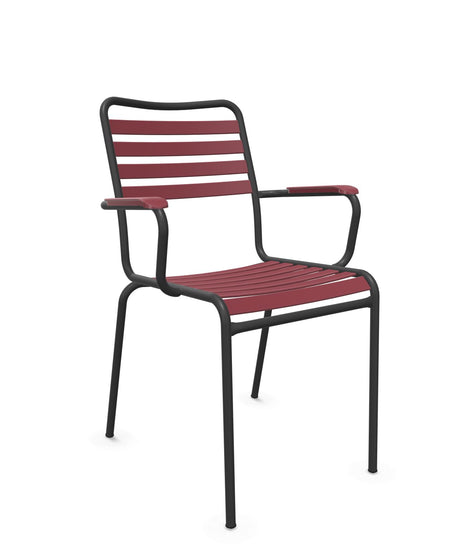 Schaffner Rigi Fauteuil Repas Lattes Bordeaux 38 Anthracite 77 