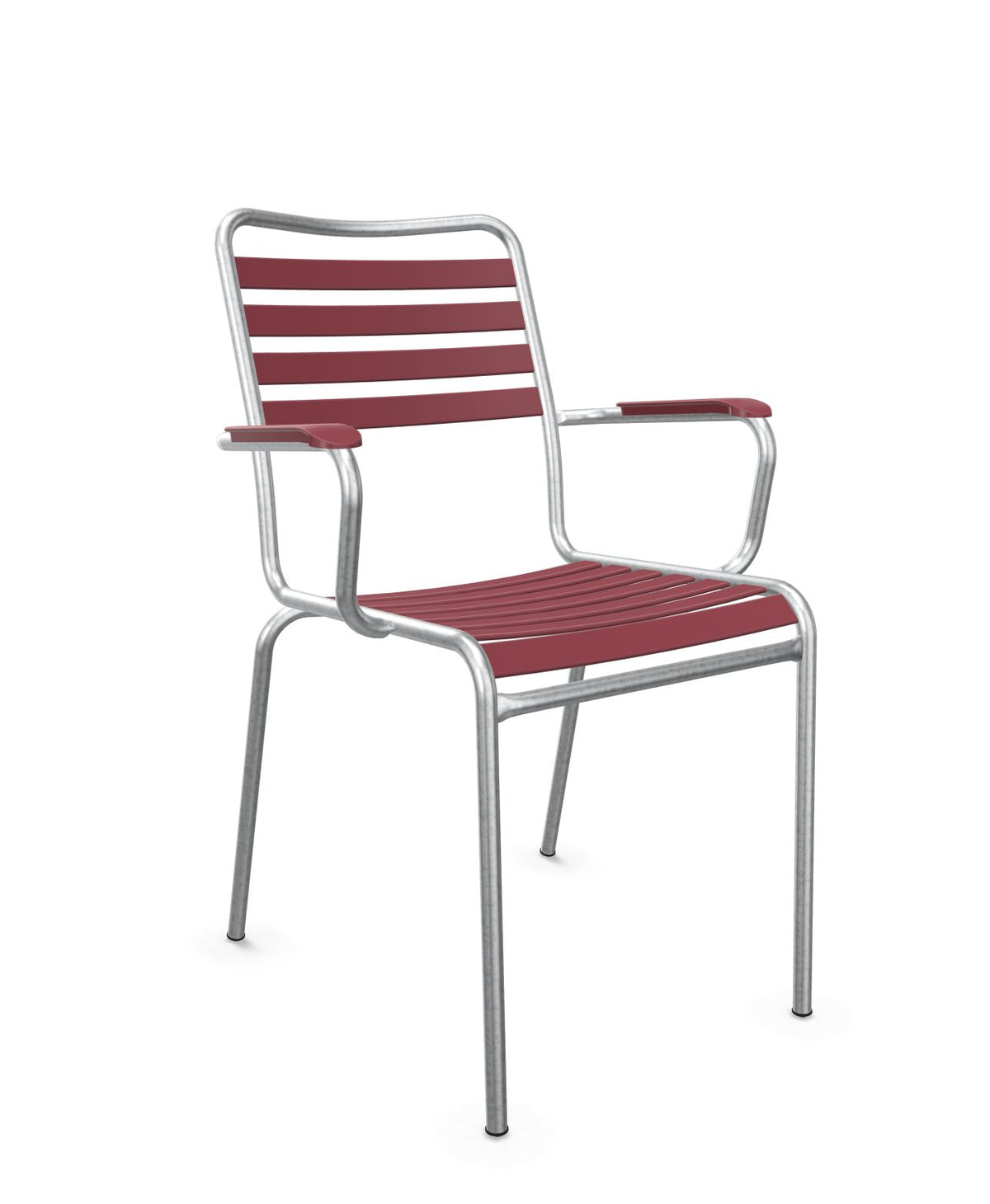 Schaffner Rigi Fauteuil Repas Lattes Bordeaux 38 Galvanisé à chaud 02 