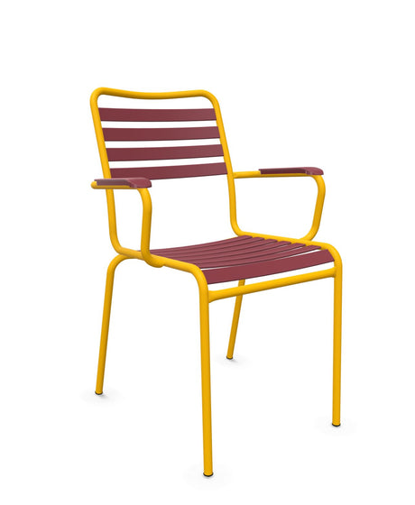 Schaffner Rigi Fauteuil Repas Lattes Bordeaux 38 Jaune 11 