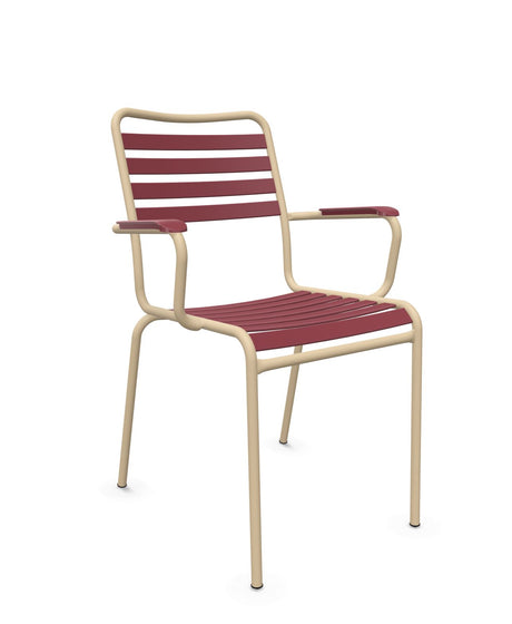 Schaffner Rigi Fauteuil Repas Lattes Bordeaux 38 Marron Pastel 83 