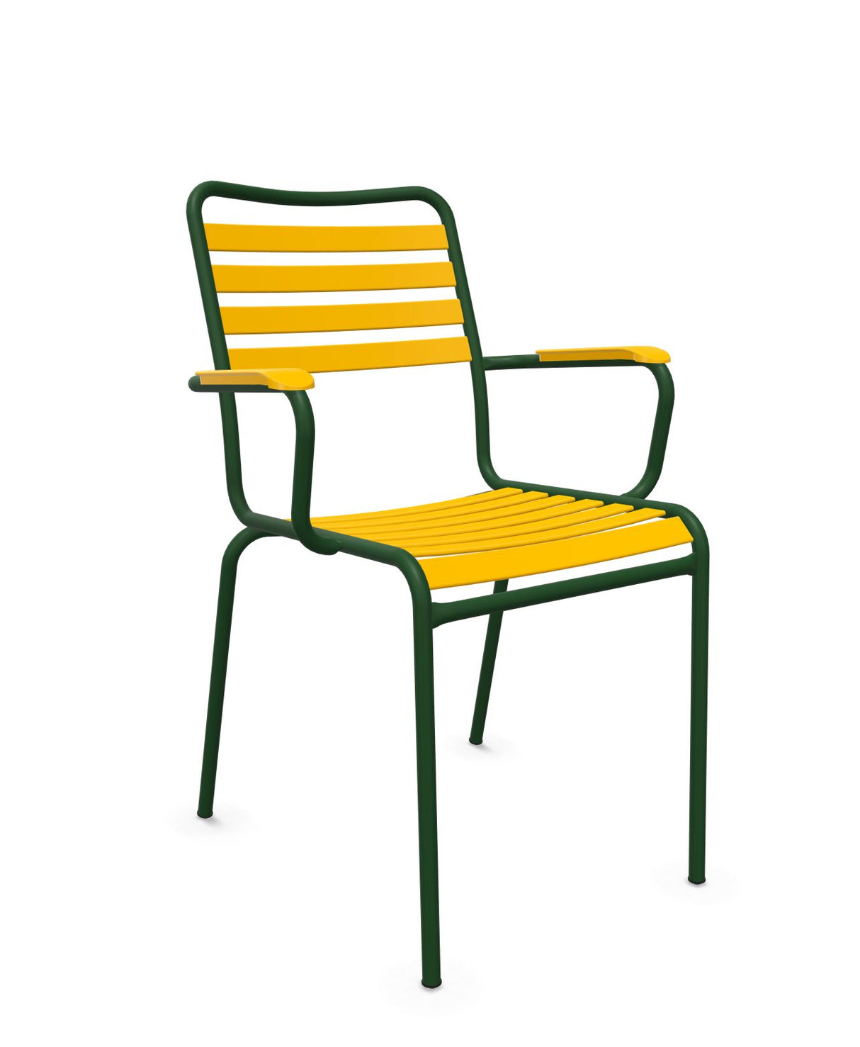 Schaffner Rigi Fauteuil Repas Lattes Jaune 11 Vert Sapin 66 