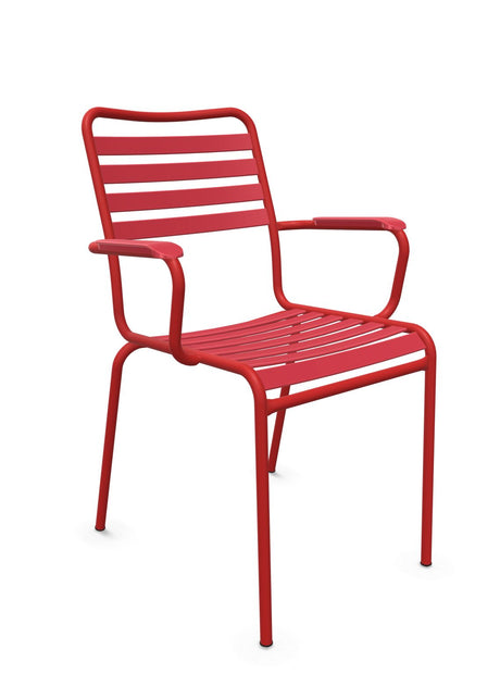 Schaffner Rigi Fauteuil Repas Lattes Rouge Érable 33 Rouge 30 