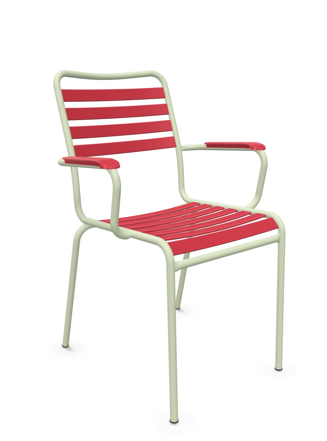 Schaffner Rigi Fauteuil Repas Lattes Rouge Érable 33 Vert Pastel 64 