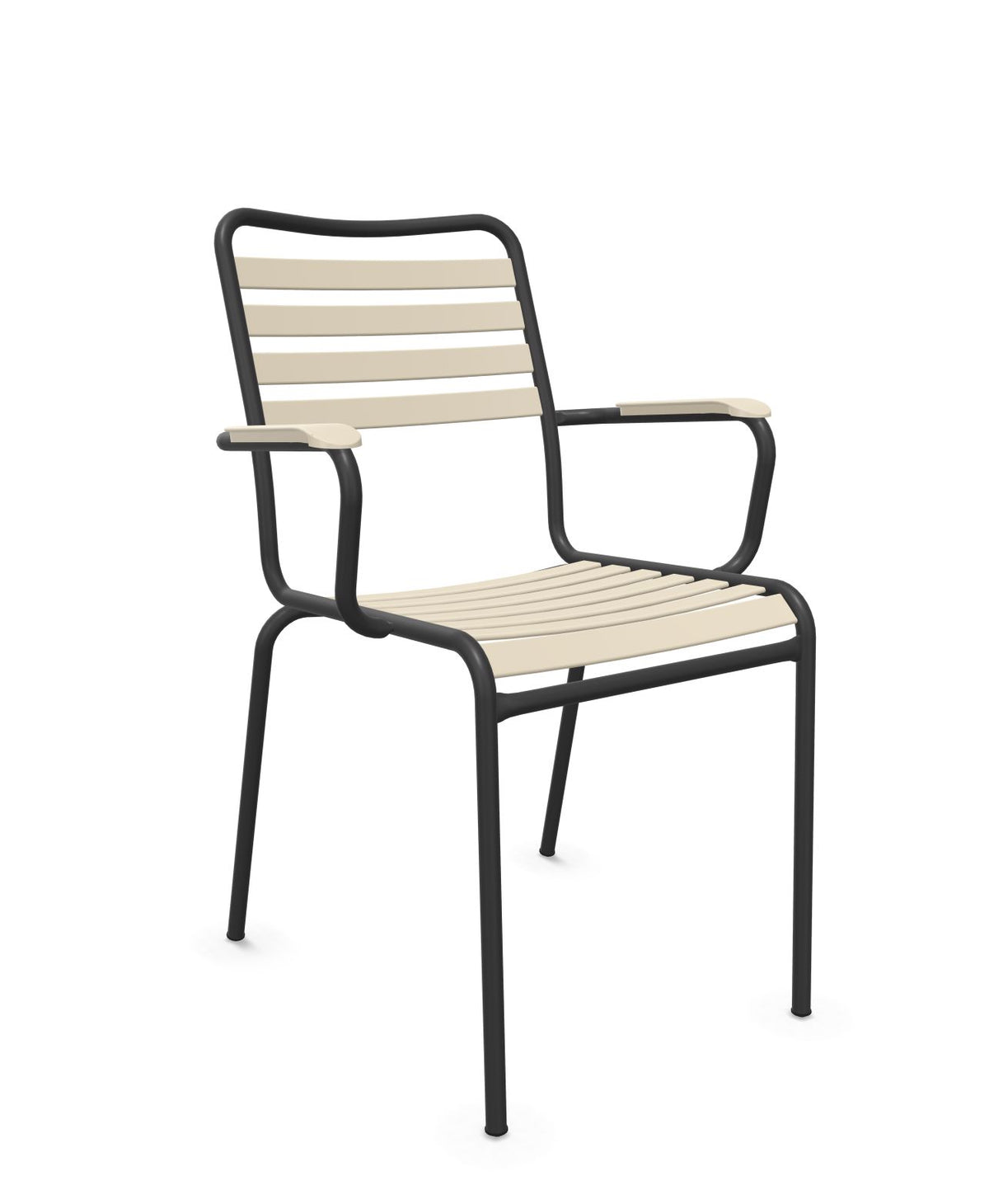 Schaffner Rigi Fauteuil Repas Lattes Sable Pastel 15 Anthracite 77 