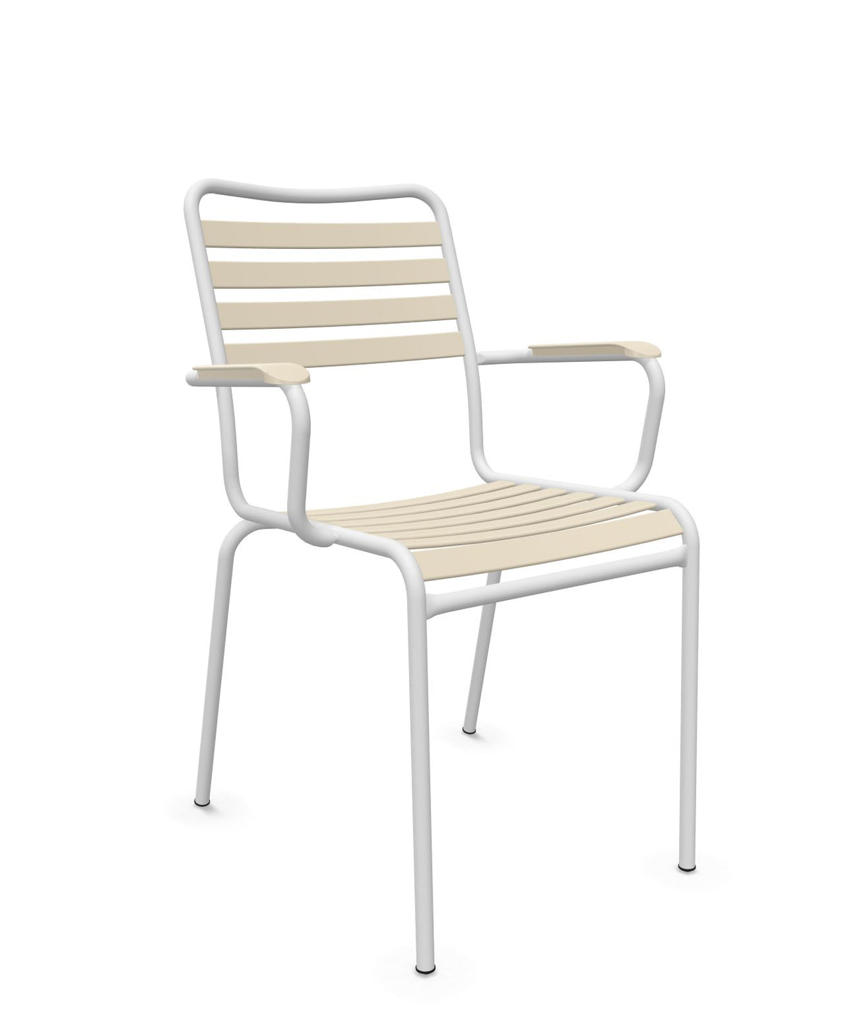 Schaffner Rigi Fauteuil Repas Lattes Sable Pastel 15 Blanc 90 