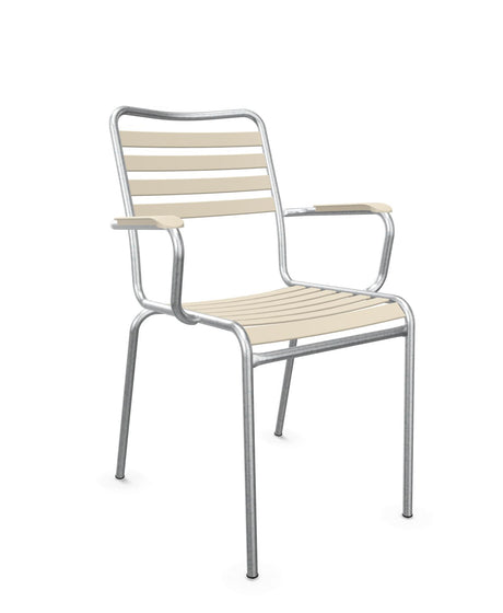Schaffner Rigi Fauteuil Repas Lattes Sable Pastel 15 Galvanisé à chaud 02 