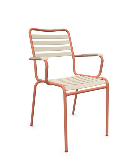 Schaffner Rigi Fauteuil Repas Lattes Sable Pastel 15 Terracotta 84 