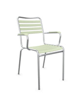 Schaffner Rigi Fauteuil Repas Lattes Vert Pastel 64 Galvanisé à chaud 02 